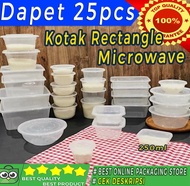 (GPH7) TERMURAH - THINWALL DM KOTAK PERSEGI RECTANGLE MICROWAVE 250ML