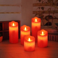 Electronic Candles Electric Candles Transfer Candles Long Candles led Candle Lights Rechargeable Worship Candles God Candles Electronic Candles Lights Red Can