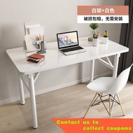 Table Rental House Rental Folding White Table Study Table Adult College Students Installation-Free Folding Table Portabl