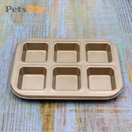 PETSOLA 6 Cup Non-Stick Mini Loaf/Brownie Pan Kitchen Baking Tray 26.5x18.6x2.7cm