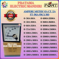 Fort Analog Ampere Meter Ft-96A Ft96 Ft96A Via Ct 96 X 96 96X96 Warranty