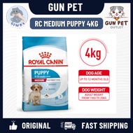 GUN PET Royal Canin Medium Puppy (4kg) Dry Dog Food Makanan Anjing - Size Health Nutrition