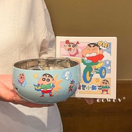 Crayon Shin-Chan 316 Stainless Steel Noodle Bowl Household 304 Instant Noodle Bowl High-Value Soup B