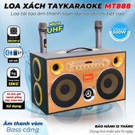 Loa Xách Tay MT888 Bass20 Đôi Công Suất 500W Bass Căng Ấm Tiếng Lên Siêu Rõ Đi Kèm Cặp Micro Hát Nhẹ
