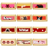 New Personalized Signature Words Italian Charms Link Fit 9mm Stainless Steel Bracelet Making DIY Jew