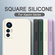 Casing For Xiaomi 12 12X 12T 11T Pro 12Pro Xiaomi12 Square Silicone Phone Case Camera Protection Couple Shockproof Soft Cases Back Cover