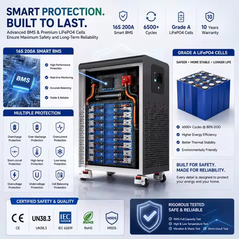 LiFePO4 48V 600Ah 30Kwh Battery Pack 6500+ Cycles Bluetooth BMS Solar AKKU 51.2V 300Ah 15Kwh 100Ah 5