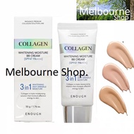 [Ready Stock] BB cream Enough Collagen 3 in 1 Whitening Moisture Collagen Foundation 70ml  - Hot sal