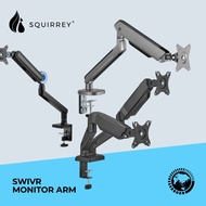 [SET] Squirrey Swivr Monitor Arm - VESA, USB, Multi-Range Rotation, ≤45", Computer, Desk, Office