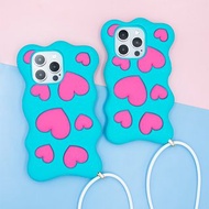 【Candies】iPhone 15 系列 - Happy & Free愛心手機殼 藍