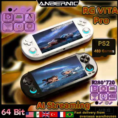 ANBERNIC RG VITA RG VITA Pro Video Games Player Retro Supports AI Streaming Rixel HKHandheld Game Co