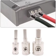 NARCIS Car Audio Connector, Pure Copper Gold Silver Car Speaker Wire Terminal, 0GA 4GA 8GA Wire Redu
