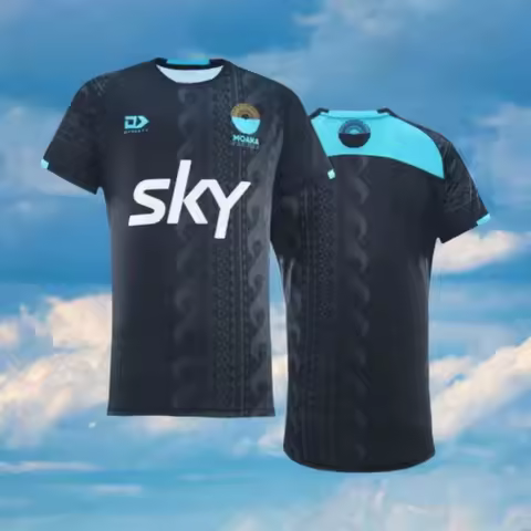 Summer men's rugby jersey Moana Pasifika print pattern sports breathable round neck T-shirt outdoor 