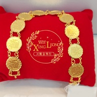 Xing Leong 916 Gold Hibiscus Bracelet/916. Gold Flower Chain