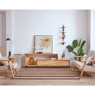 Evergreen Furniture ชั้นวางทีวีไม้ยางพาราแท้ทั้งตัว 2 ชั้น  ชั้นวางทีวีมินิมอล TV G2-1840