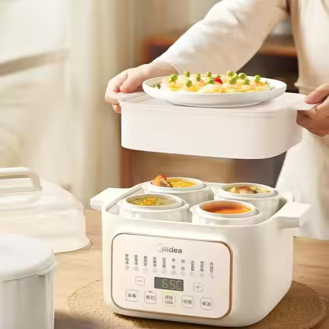 Electric slow cooker, electric steamer, double-boiler, water-separated slow cooker, bird's nest stea