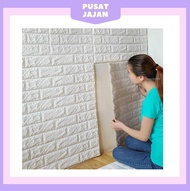 Pusat jajan 509  COD Wallpaper Dinding Foam 3D Kecil Motif Batu Bata / Wallpaper Dinding Foam