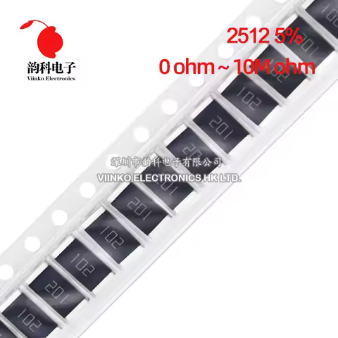 50pcs 2512 5% 1W Resistor 0R - 10M 0 1 10 47 100 150 220 470 ohm 1R 10R 47R 100R 220R 470R 1K 2.2K 4