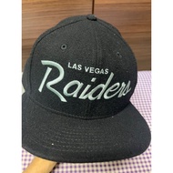 NE 9 Fifty Script Logo LA Raiders Black baseball cap Adjustable Snapback