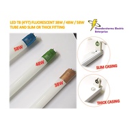 LED T8 Fluorescent Tube Extra Bright 4 Feet 45W/50W/58W Lampu Kalimantang LED + Casing Fitting T8 GL