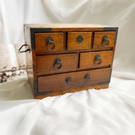 【好日戀物】德國vintage古董銅包角多抽收藏儲物木櫃