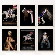Diva Beyonce Cowboy Carter Act II Music Album Singer Portrait Poster Canvas Painting Wall Art Pictur