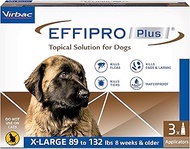 EFFIPRO PLUS Topical Solution for Dogs - Waterproof Dog Flea and Tick Treatment for X-Large Dogs (89