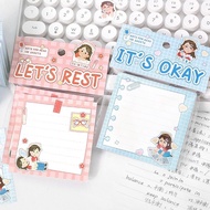 Learning Artist Notepad Non-Sticky Cartoon Cute Student Handbook Message Notes Memo Decoration Mater