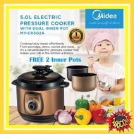 Midea Pressure Cooker 5L With Dual Inner Pot MY-CH502A (Gold)