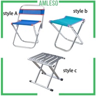 [Amleso] Foldable Camping Stool Foldable Footstool Lightweight Foldable Saddle Chair for