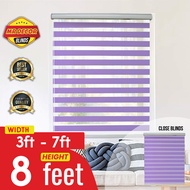 (PREMIUM) Korea Zebra Blinds/ BIDAI BERKUALITI (Width 3 / 4 / 5 / 6 / 7 Feet x Height 8 Feet)