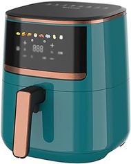 Fryers Air Household 4.5L Large Capacity Electric French Fries Machine 1500W Fast Heating Up Automatic Power-off Protection (Color : Blue, Size : 26 * 30 * 33cm) vision