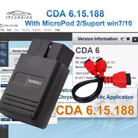 V17.04.27 MicroPod 2 with CDA6 CDA 6.15.188 Engineering Software MicroPod2 Scanner for VIN EDITING D
