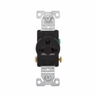 美國 COOPER 1876BK 20A 250V 黑色 商用級單孔插座