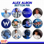 ALEX ALBON BUTTON FORMULA ONE F1 DRIVER BUTTON PIN