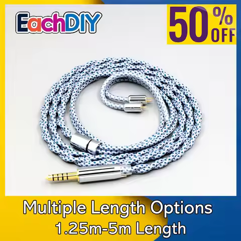 99% Pure Silver Mix Graphene OCC Shielding Earphone Cable For IEM 0.78mm Flat Step JH Audio JH16 Pro