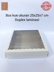 (5pcs) DUS KUE 25x25x7 DUS KUE BROWNIES Laminasi dalam DUS KUE COD DUS DONAT DUS MAKANAN KEKINIAN DU