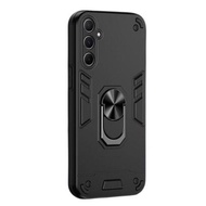 For Samsung Galaxy A17 A56 A36 A26 Phone Casing Stand With Metal Holder Ring - Black