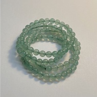 Green Tranzberry Quartz Bracelet Green Gemstone Bracelet Green Strawberry Quartz Bracelet Strawberry