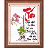 Cross-Embroidered Painting of Life in Strawberry Tank, Giving Each Other with Faithful Words to Pray
