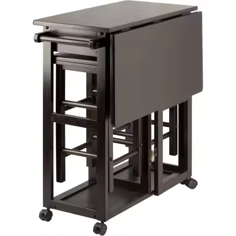 Suzanne 3-PC Set Space Saver Kitchen, Coffee Finish, 29.61x29.13x32.76 Dining Table Set
