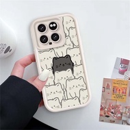 TEMU เคสป้องกันลายแมวน่ารักสำหรับโมเดล Xiaomi Mi หลายรุ่น รวมถึง 15, 14T, 14, 13T, 13, 12T, 12S, 12,