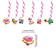 Balloon Kirby Birthday Party Decoration Kirby Pull Flag Cake Topper Star of Kirby Celebration Suppli