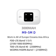 zohciy ShopM9 5M-D 4G router with SIM card inserted, portable WIFI, portable LTE 4G wireless router light display