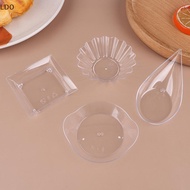 <LDO> 10Pcs Transparent Mini Dessert Plates Plastic Appetizer Fruit Cake Jelly Yogurt Cups Nice