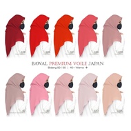 Artie Premium B55 Tudung Bawal Labuh Premium Voile Plain Besar Bidang 55 Warna Hitam Biru Merah Pink