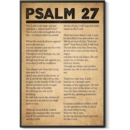 Psalm 27 Bible Poster Psalm Wall Art Print Christian Scripture Verse Psalm Quote Bible Quotes For Ro