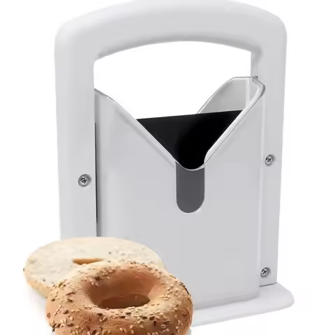 Bagel Cutter Slicer with Safety Handle Household Bagel Slicer Stainless Steel Bagel Precision Cutter