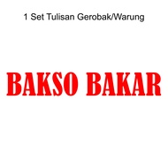 Stiker Gerobak Tulisan Bakso Bakar