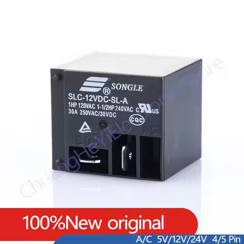 Original Relay T91 5V 12V 24V SLC-05VDC-SL-C SLC-12VDC-SL-C SLC-12VDC-SL-A Black Electrical PCB Powe